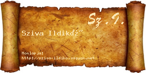 Sziva Ildikó névjegykártya