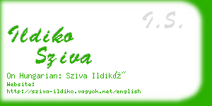 ildiko sziva business card